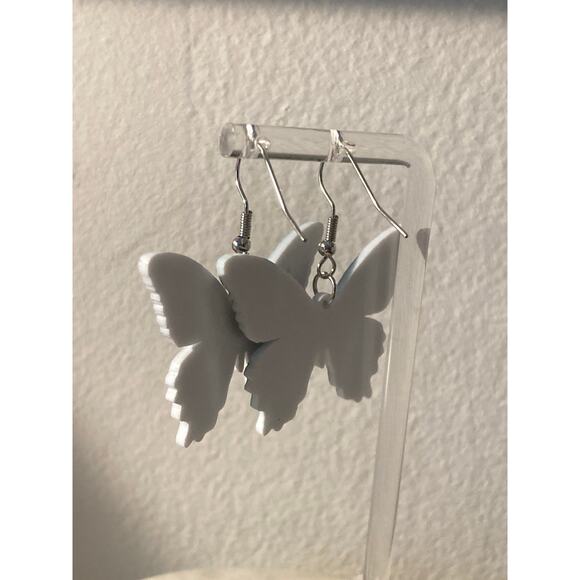 Drop Earrings butterfly  acrylic - Picture 3 of 3